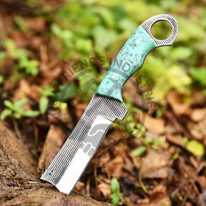 Vente chaude Cowboy Couteau En Acier Forgé À La Main Bull Cutter Râpe Résine Poignée Plat pour Tous Les Jours Carry Camping Personnalisable ODM OEM - Product Image 2