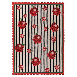 พรมขนสัตว์ทอลายเรียบ Alhambra Ivory ขนาด 9x12 ฟุต รูปทรงสี่เหลี่ยมผืนผ้า ลายดอกไม้ สำหรับตกแต่งบ้าน ห้องนั่งเล่น ทางเข้าบ้าน ห้องโถง-ADWL-13231 - Product Image 1