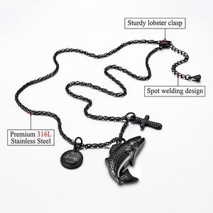 Gravure noire urne collier de crémation pour cendres urne pour cendres humaines dans la mémoire aimante de papa porte-médaillon de pêche taille personnalisée - Product Image 4