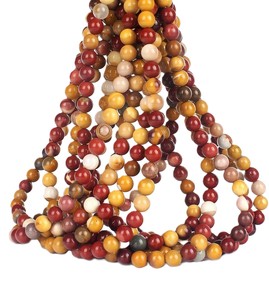 Collier de perles de jaspe mookaite de haute qualité cristal de guérison de pierres précieuses lisses perles de guérison en pierre naturelle en vrac brin grossiste - Product Image 3