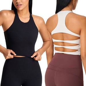 Custom <b>Women</b> Sporty Tank Top Sexy Front Logo Breathable Spandex/Polyester Gym Wear U Neck Skinny Fit <b>Corset</b> Style Fashion Vest - Product Image 1