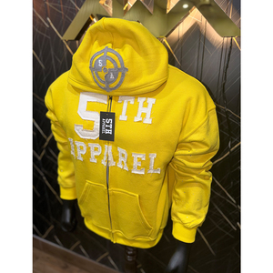 Nouveaux sweats à capuche pour hommes en molleton de coton élégant, broderie personnalisée, hip-hop, streetwear brodé, sweats à capuche zippés délavés à l'acide pour hommes - Product Image 6