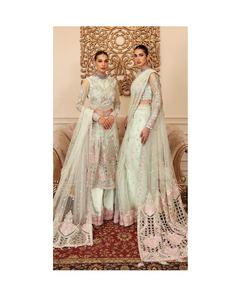 Nouveau Long Pakistanais Shalwar Kameez Brodé Séquence Travail Collection Indien Chemise Robe Femmes-Fait Soie Pelouse Rayonne Partie - Product Image 1