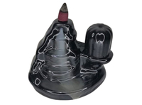 Brûleur d'encens à refoulement en céramique |   Porte-encens en cascade de fumée pour l'aromathérapie, la méditation, le yoga, la décoration de la maison, logo personnalisé, Inde