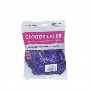 Palloncini in lattice Party Love 30cm viola scuro metallizzato R12 per decorazioni - Product Image 2