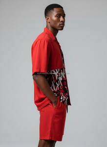 Conjunto Casual de Verano Premium para Hombre - 100% Algodón con Estampado Gráfico DTG de Alta Definición - Product Image 2