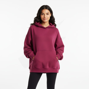 Sudadera con Capucha para Mujer, Hombros Caídos, Corte Holgado, Felpa Gruesa, Diseño Personalizado, Proveedor Mayorista OEM para Marcas de Moda - Product Image 1