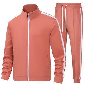 Personalizado de alta calidad de algodón chándal hombres Sudadera con capucha y Jogger conjunto de gran tamaño con cremallera sudaderas con capucha pantalones de chándal lavado conjunto de dos piezas para los hombres - Product Image 1