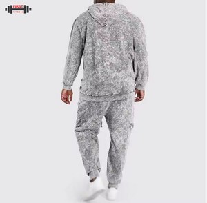 Marque privée de haute qualité hiver lavage à l'acide survêtements personnalisés pour hommes 100% coton polaire respirant à capuche Sport Design - Product Image 2