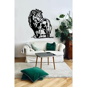 Leone triangolo fiore decorazione parete in legno taglio Laser pittura souvenir 45cm X 50cm - Product Image 3