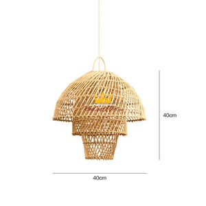 King Craft Viet Design traditionnel rotin abat-jour Transparent bambou pendentif lumière lustre pour la décoration intérieure en gros - Product Image 2
