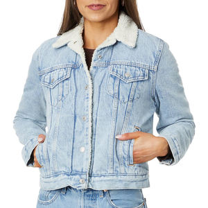 Veste en jean décontractée tendance pour femmes, respirante, pour l'extérieur, col rabattu, veste en jean de haute performance - Product Image 1