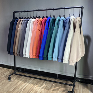 H5518 Sweat-shirts pour hommes à coupe régulière en coton 100% doublés de polaire 360 g/m² avec impression brodée personnalisée - Product Image 1