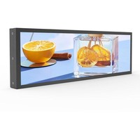 Écran LCD à barre étirée 28 35 37 pouces Android 11 écran LCD à barre murale écran tactile écrans de bande de LED pour la publicité