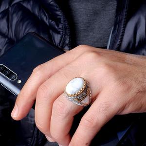 Luxury 925 Sterling Silver <b>Ring</b> <b>for</b> <b>Men</b> Black with Natural <b>Stone</b> & Diamond Onyx <b>for</b> Wedding-Turkish Jewelry Wholesale - Product Image 5