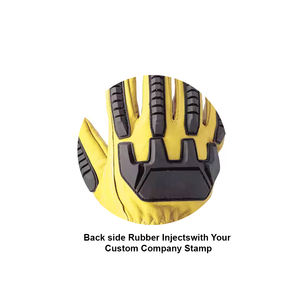 ถุงมือป้องกันการกระแทกหนังวัวหนังแกะทนทานออกแบบได้ตามต้องการ - Product Image 4