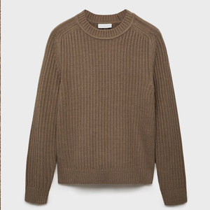 Suéteres de Hombre Estilo Urbano con Hombros Caídos para Venta en Línea 2025, Suéter Masculino de Manga Larga con Diseño de Parche Bordado Más Vendido - Product Image 3