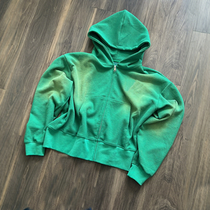 2025 Vintage Stone Acid Wash Design Haute Qualité Hommes Hiver Thermique À Capuche 100% Coton Logo Brodé - Product Image 4