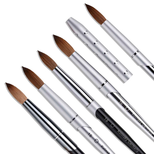 แปรงทำเล็บยอดนิยม ด้ามโลหะสีชมพู ประดับด้วยคริสตัลวิบวับ สำหรับทาสีเล็บ - Product Image 4