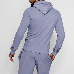 Wholesale Men's 100%Cotton Custom Logo Hoodie and Jogger Breathable Gym Blank Sport Hoodie for Men - Product Image 2