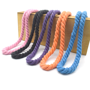Corde à capuche en coton épais cordon de serrage pour macramé personnalisé décoratif Double tressé tissé <span class=keywords><strong>sergé</strong></span> torsadé rond 8mm - Product Image 2