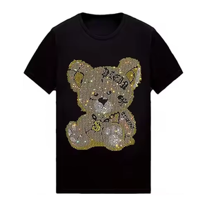 Camiseta Vintage al por Mayor para Mujer, Nueva Camiseta de Verano con Mangas y Pedrería, Transpirable para Otoño, para Damas - Product Image 5