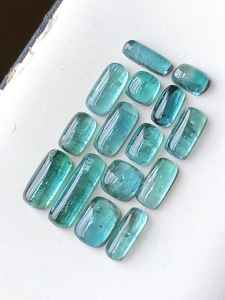 Turmalina Azul Natural Grado AA+, Cabujón Raro de Color Azul Profundo con Cambio de Color para Anillos, Colgantes, Pendientes, Pulseras, Joyería Fina - Product Image 4