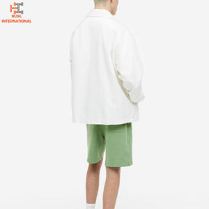 Pantalones Cortos Deportivos para Hombre, Ligeros, para Invierno, Cintura Elástica, Bolsillos, Estampado Sólido, para Entrenamiento, Gimnasio, 100% Algodón - Product Image 5