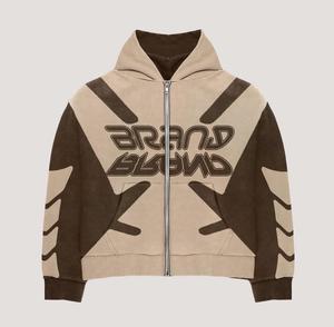 Service OEM sur mesure Ensemble pantalon de survêtement et sweat à capuche Streetwear Survêtement homme délavé à l'acide sérigraphie décolorée au soleil - Product Image 2