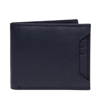 Cartera Larga de Cuero Genuino para Hombre con Bloqueo RFID, Cierre de Cremallera, Logotipo Grabado, Forro de Poliéster, Elegante, Duradera e Impermeable