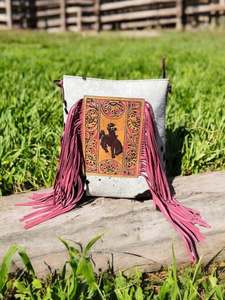 Sac bandoulière léger pour femme, en cuir véritable 100% fait main, avec franges en fourrure de vache, style vintage, tendance - Product Image 3