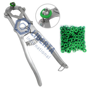 Alicate aplicador de goma de elastador de aluminio, alicate de castración de elastador, aplicador de anillo de goma, instrumentos castradores veterinarios - Product Image 2