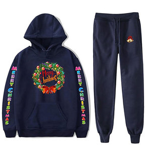 Nouveau style hiver – Survêtement deux pièces surdimensionné en coton écologique personnalisé pour homme – Hoodie et pantalon en molleton bouclette uni - Product Image 5