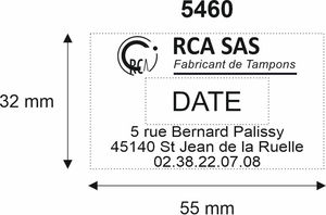 Haute qualité pour Trodat 5460 tampon à encre en plastique auto-encreur noir 56x33mm métallique grand bureau ODM DateRectangle jours/mois/année - Product Image 4
