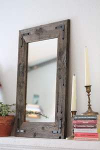 Les cadres en bois modernes Offre Spéciale de miroir de style avec le miroir en bois de couleur unie naturel et brun encadre l'utilisation en bois de salon - Product Image 3