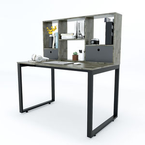โต๊ะทำงานไม้และไม้ยางพาราแบบมินิมอลพร้อมลิ้นชักแบบดึงออกได้ - Product Image 4