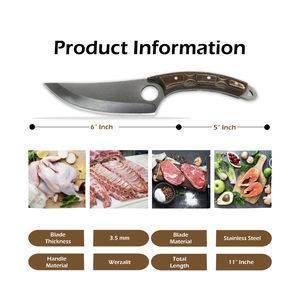 Werzalit couteau de Chef avec fourreau en cuir couteaux de cuisine en acier inoxydable de haute qualité meilleur prix couteau 2023 nouveaux arrivages - Product Image 3