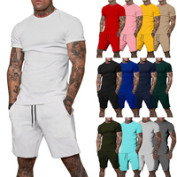 T-shirts et shorts d'été unisexes, vêtements de sport jogging, 2 pièces avec logo personnalisé, ensembles d'été pour hommes par Elegant Sports