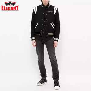 Chaqueta Varsity de Felpa de Algodón para Hombre, Chaqueta de Béisbol con Bordado Chenille para Hombre, Ropa de Calle de Invierno, Diseño Personalizado - Product Image 2