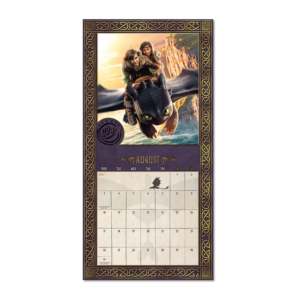 Calendario Impreso de la Película de Acción en Vivo 'Cómo Entrenar a tu Dragón 2026' - Product Image 1