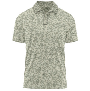 Chemise pour homme en tricot imprimé par sublimation personnalisée, spandex polyester, col classique, manches courtes, légère, design à boutons sur le devant - Product Image 1
