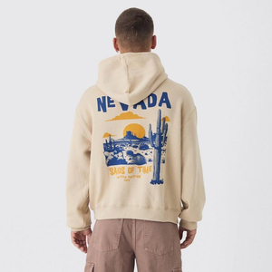 Sweat-shirts décontractés pour hommes, écologiques, en mélange polyester/coton, logo personnalisé, pull à capuche, veste chaude d'hiver, vente en gros OEM - Product Image 2