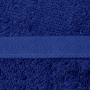 Logo personnalisé 100% coton hôtel serviettes de bain Dobby Border bleu couleur unie plage serviettes de bain ensemble pour la maison hôtel - Product Image 3