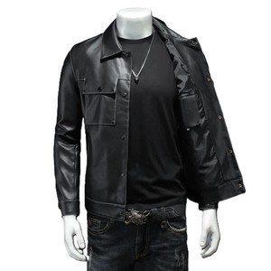 Chaquetas de cuero de suministro directo de fábrica para hombres, chaqueta de espuma de invierno, chaqueta de cuero para hombres, venta al por mayor, chaqueta de cuero personalizada al por mayor - Product Image 4
