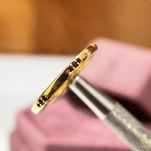 <span class=keywords><strong>Ruby</strong></span> xếp chồng vòng phòng thí nghiệm phát triển mỏng đá quý màu đỏ ban nhạc cho phụ nữ, trang sức làm bằng tay xinh xắn, món quà thanh lịch cho cô ấy - Product Image 5