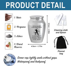 Urna de béisbol personalizada para cenizas humanas, recuerdo, regalos, pérdida de un ser querido, urnas para cenizas humanas, tamaño personalizado, Plata - Product Image 6