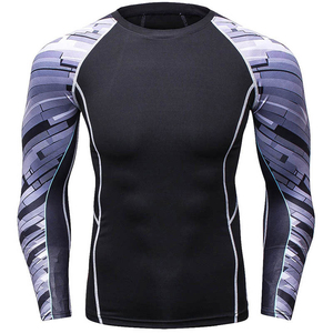 Camiseta de Compresión para Hombre OEM, de Alta Compresión, Transpirable, para Gimnasio, Surf, Buceo, Camisetas de Compresión con Estampado por Sublimación para Surf - Product Image 5