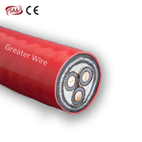 Tres núcleos Triplex URD 25mm 35mm 50mm 70mm 95mm 120mm 150mm 185mm 240mm Cable SWA XLPE/EPR Cables de alimentación de voltaje medio