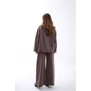 แจ็คเก็ตยีนส์สีน้ำตาลสำหรับผู้หญิง รุ่น 7490 - เสื้อโค้ทพรีเมียม - Product Image 1