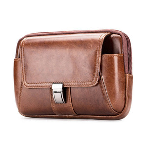 Wholesale New Design Logo Bags Multifunctional Leather Mobile Phone Small Waist Bag <b>for</b> <b>Men</b> & Women - Product Image 1